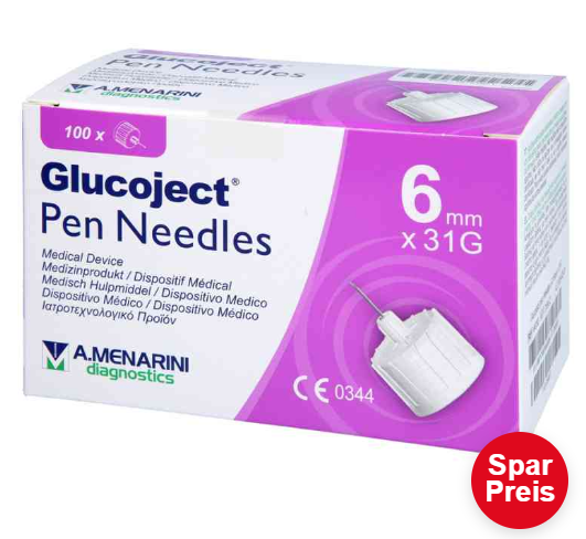 Glucoject Pen-Nadeln 31G x 6 mm (100 stk)