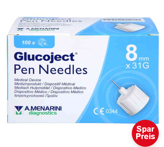 Glucoject Pen-Nadeln 31G x 8 mm (100 stk)